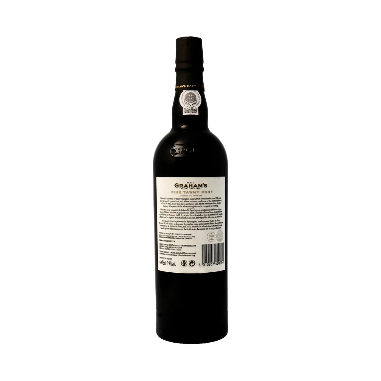 GRAHAM"S  Vino tinto de Oporto tawny GRAHAM"S botella de 75 cl.
