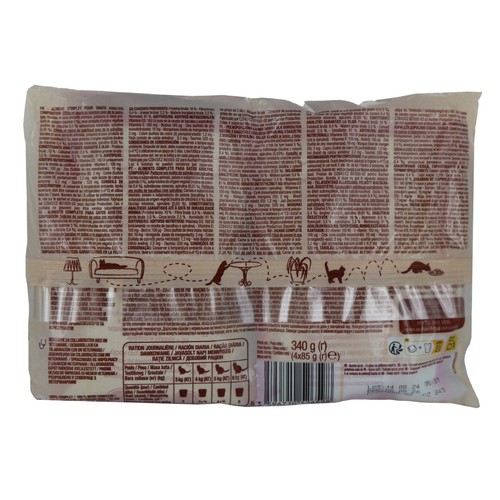 PRODUCTO ALCAMPO Al gato húmedo bolsa pescado grain free salsa 4 x 85 g.