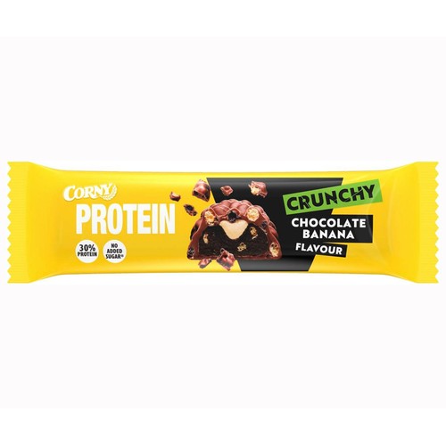CORNY Barrita protein crunchy de chocolate y plátano 45 g.