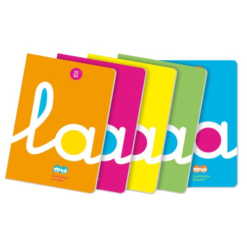 Libreta grapada A4 cubierta de polipropileno fluór 50 hojas 90grs trazo 2,5 mm, EDITORIAL LAMELA.