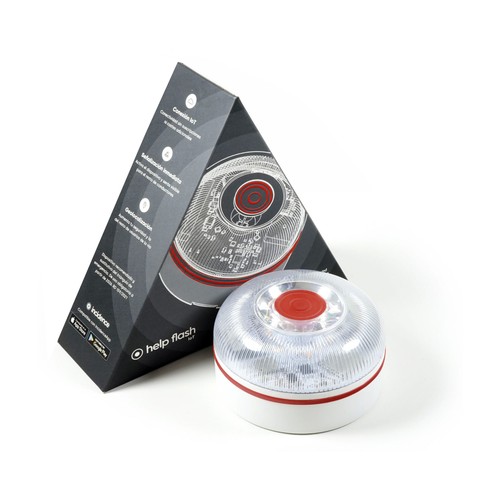 Baliza de emergencia V16 HELP FLASH IoT V16, Geolocalización, activación manual, conectividad Vodafone ( 12 años incl.).