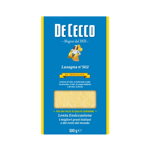 DE CECCO Pasta de lasagna 500 g.