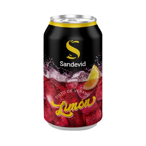 SANDEVID Tinto de verano con un toque de limón lata 33 cl.