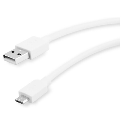 Cable de conexión QILIVE, conexión Usb a Micro Usb, 3m de longitud, color blanco.