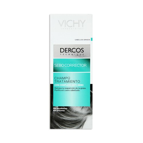 Champú sebocorrector cabellos grasos VICHY Dercos 200 ml.