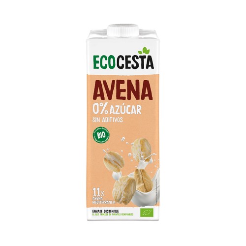 ECOCESTA Bebida de avena ecológica, sin azúcar y apta para veganos 1 l.