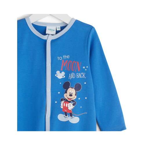 Pijama pelele largo para bebé DISNEY Mickey Mouse, talla 56.