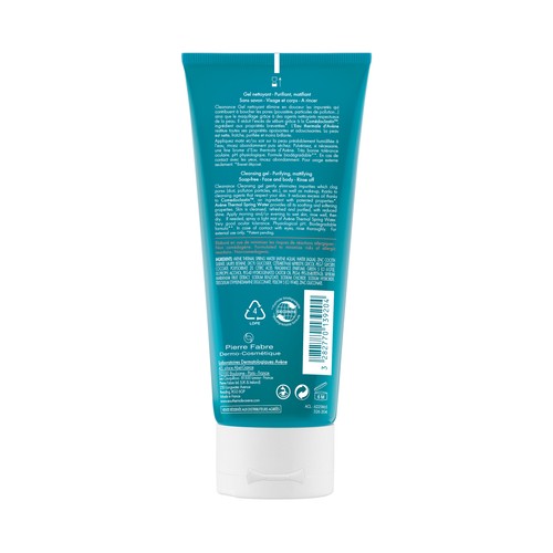 THERMALE AVÉNE Cleanance Gel limpiador, purificante y matificante, para pieles sensibles o con tendencia acneica 200 ml.