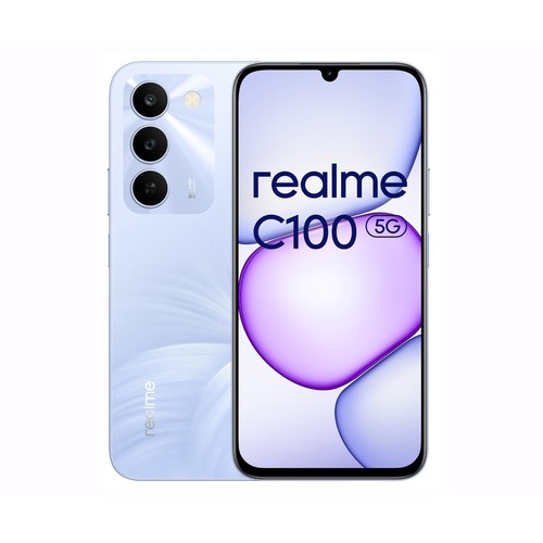 Smartphone REALME C100, 5G, pantalla IPS LCD, 6,8" (17,27cm), 256GB + 4GB RAM, color púrpura