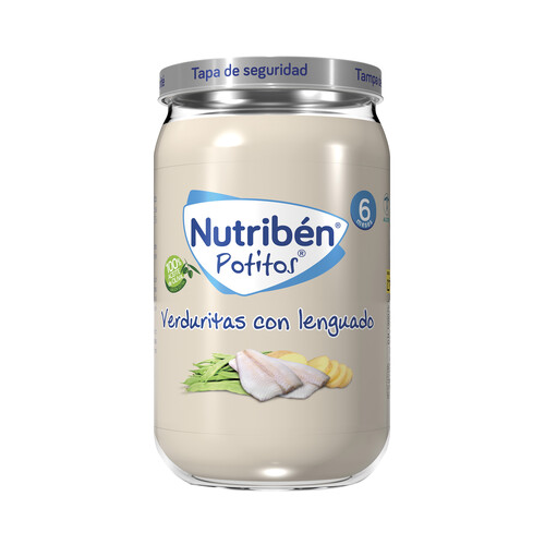 NUTRIBÉN Potitos® de lenguado con verduras selectas a partir de 6 meses 250 g.