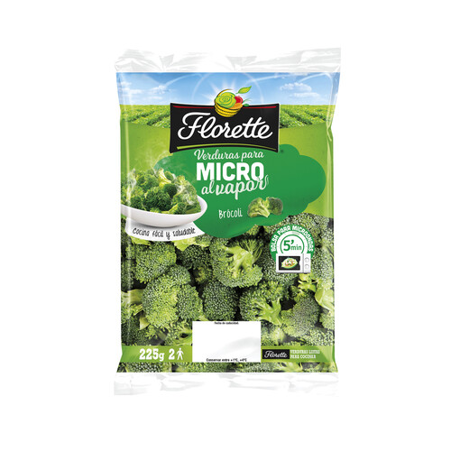 Brócoli preparado para microondas FLORETTE 225 g.