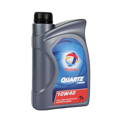Aceite sintético para vehículos con motores de gasolina TOTAL Quartz 7000 1 litro. 