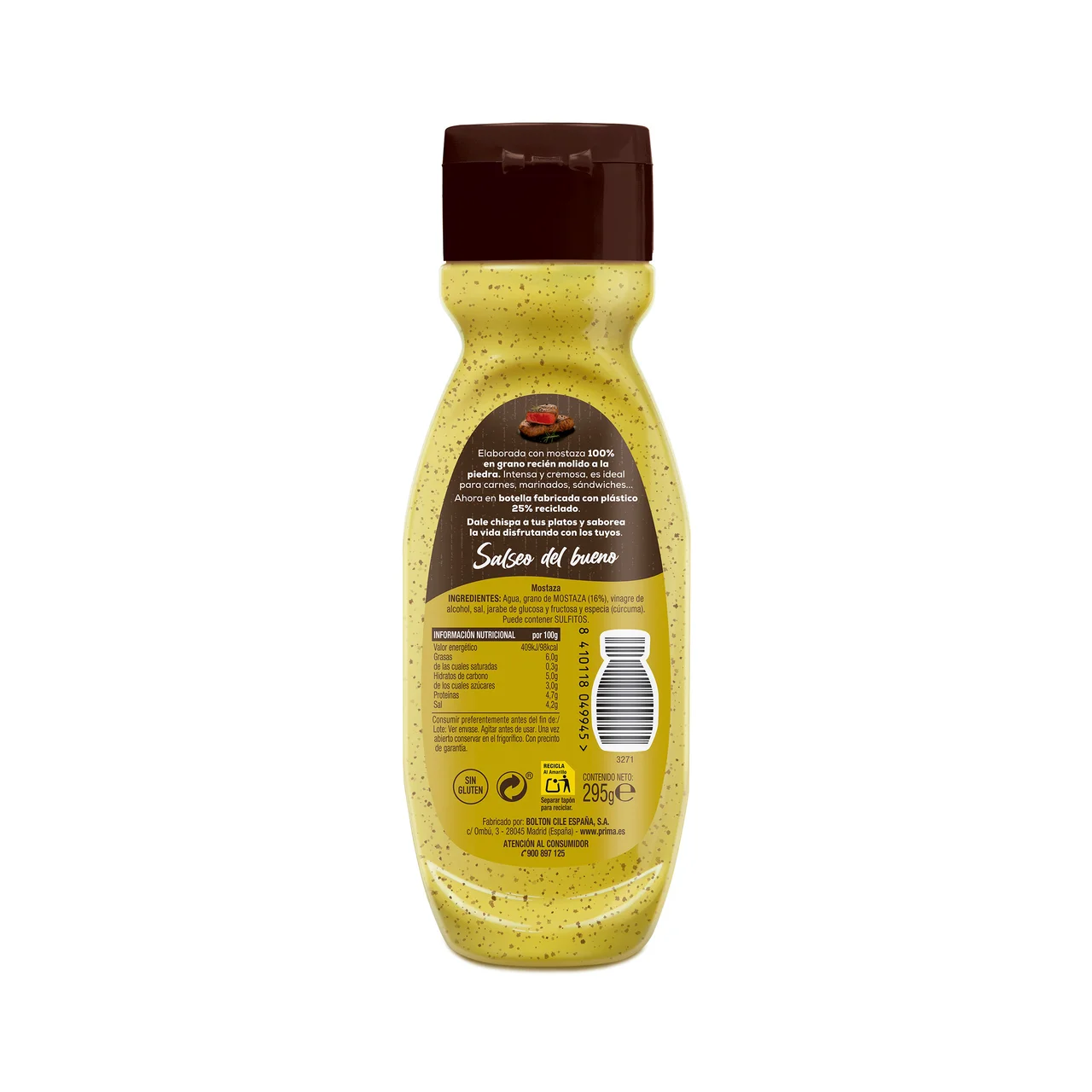 Mostaza sabor intenso - 295g.