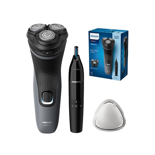 Afeitadora eléctrica PHILIPS S1142/02, cabezales flexibles, resistente al agua..