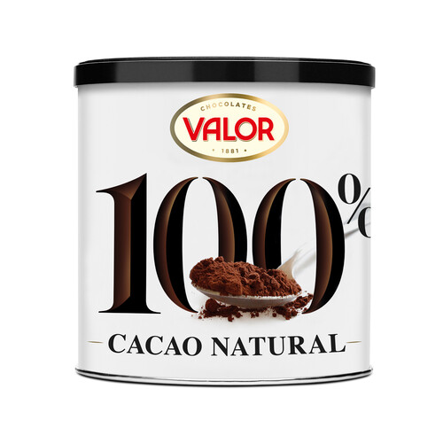 VALOR 100% cacao puro en polvo sin azúcares añadidos, VALOR 250 g.