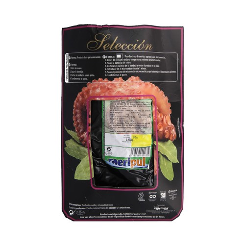 MERIPUL Pulpo entero cocido selección MERIPUL 450 g.