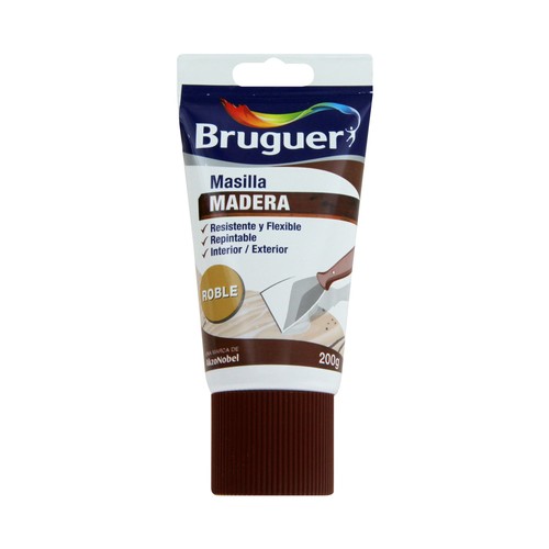 Masilla madera, color roble BRUGUER, 200grs.