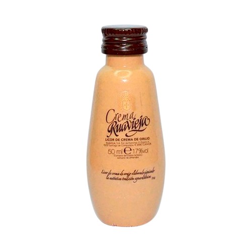 RUAVIEJA Licor de crema de orujo, elaborada en Galicia botella 5 cl.