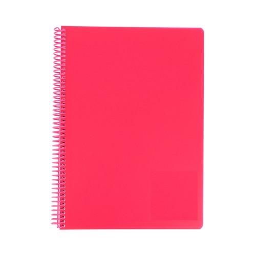 Cuaderno A5 polipropileno 80h 90gr, cuadrícula 3mm espiral surtido. AUCHAN