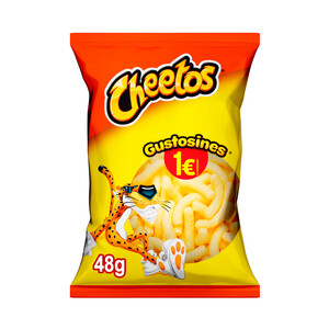 Imagen de CHEETOS Gustosines Aperitivo de maíz horneado con forma de gusanito bolsa 48 g.