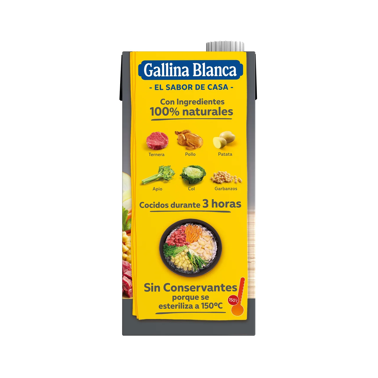 100% Natural Caldo casero de cocido 1 l.