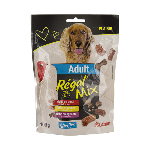 PRODUCTO ALCAMPO Snacks para perros adultos regal mix 100 g.
