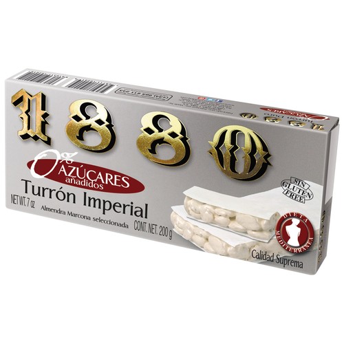 1880 Turrón imperial sin azúcares añadidos 200 g.