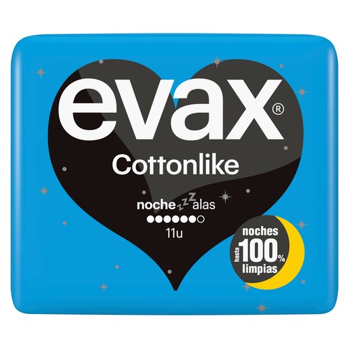 EVAX Cottonlike Compresas de noche con alas 11 uds.