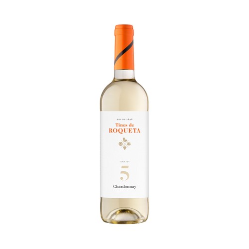 TINES DE ROQUETA 5 Vino blanco Chardonnay con D.O. Cataluña botella 75 cl.