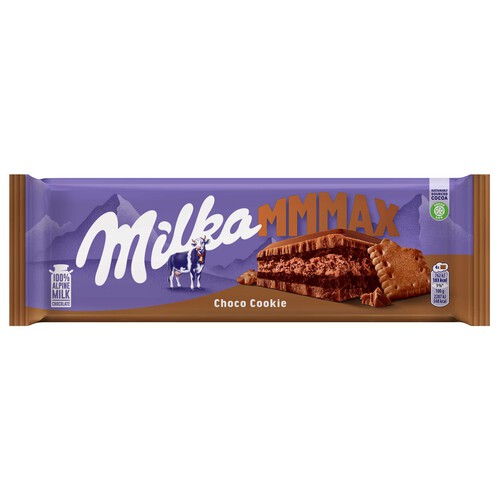 MILKA Chocolate relleno de cacao y galleta Swing con galleta 300 g.
