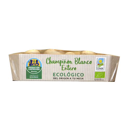 Champiñón blanco ecológico ALCAMPO PRODUCCIÓN CONTROLADA ECOLÓGICO 250 g.