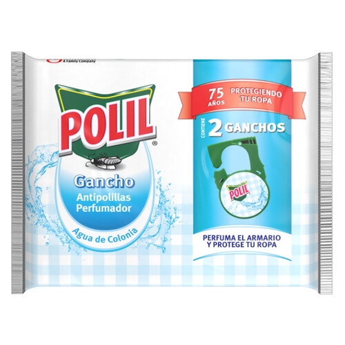 POLIL Antipolillas en colgador con aroma a colonia POLIL 2 uds.x 14 g.