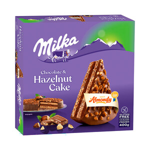 Imagen de MILKA Tarta de chocolate Milka con avellanas sin gluten MILKA 400 g.