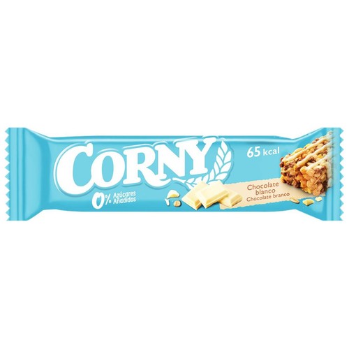 CORNY Barritas de cereales 0 % azúcares añadidos con chocolate blanco 6 uds. x 20 g.