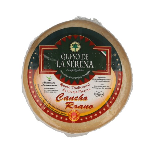 CANCHO ROANO Queso tradicional de oveja merina de la Serena CANCHO ROANO 800 g.