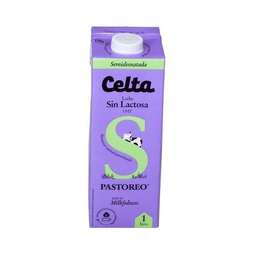 CELTA Leche semidesnatada de vaca, sin lactosa Pastoreo 1l.