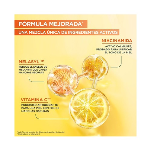 GARNIER Vitamina C Líquido iluminador e hidratante, apto para pieles sensibles 120 ml.