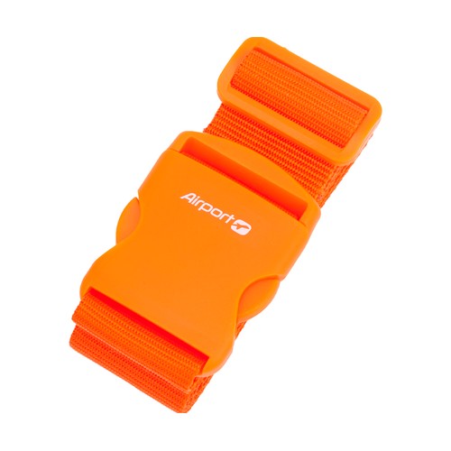 Cincha de sujección para el equipaje naranja, AIRPORT ALCAMPO.