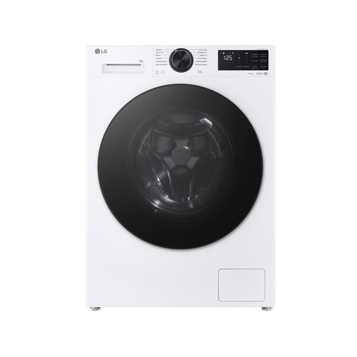Lavadora LG F2X50S9TLB 9KG, color blanco, clasificación energética: A, 1200RPM, H: 85cm, A: 60cm, F: 47,5cm.