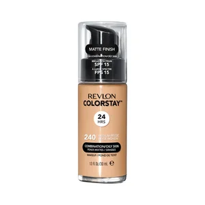 REVLON Colorstay Tono 240 Medium beige. Base de maquillaje líquida y de larga duración, para pieles mixtas a grasas.