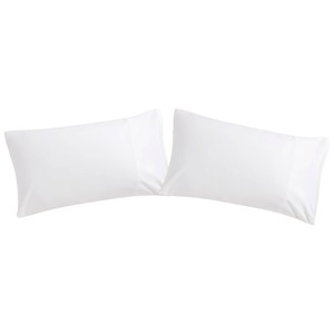 Pack de 2 fundas de almohada 100% algodón, color blanco, 120x60cm.