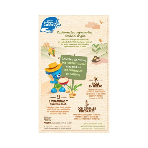 NESTLÉ Papilla de 8 cereales con miel, a partir de 6 meses NESTLÉ 725 g.