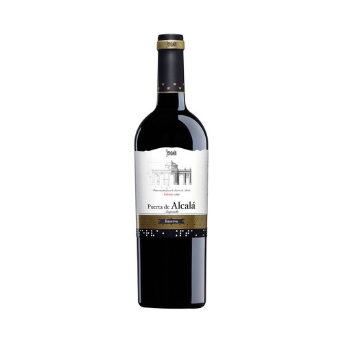 PUERTA DE ALCALÁ Vino tinto reserva con D.O Vinos de Madrid botella de 75 cl.