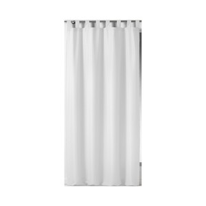 Imagen de Cortina lisa color blanco con trabillas, 100% poliéster, 140x260 cm. ESSENTIAL.