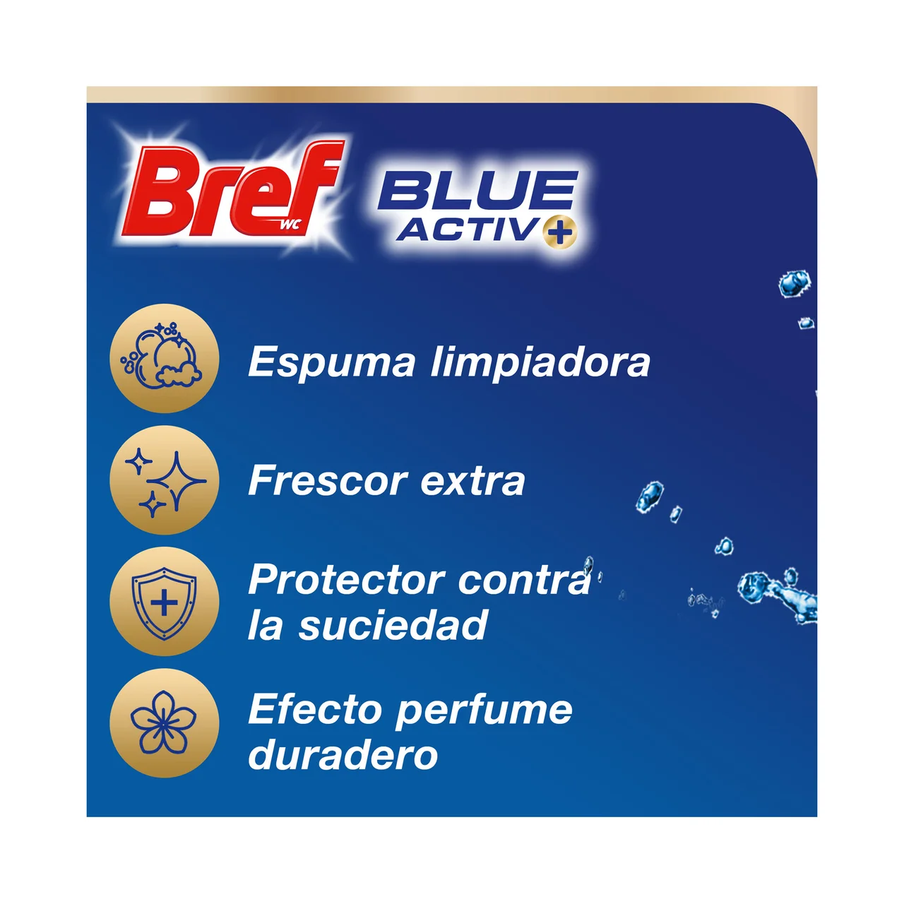 BREF Blue Activ+ Pastillas de limpieza de WC florales 2x50 g.
