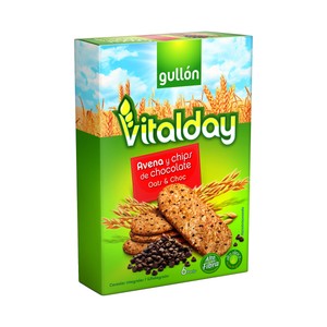 GULLÓN Galletas de avena y chips de chocolate 240 g.