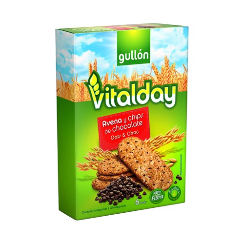 GULLÓN Galletas de avena y chips de chocolate 240 g.