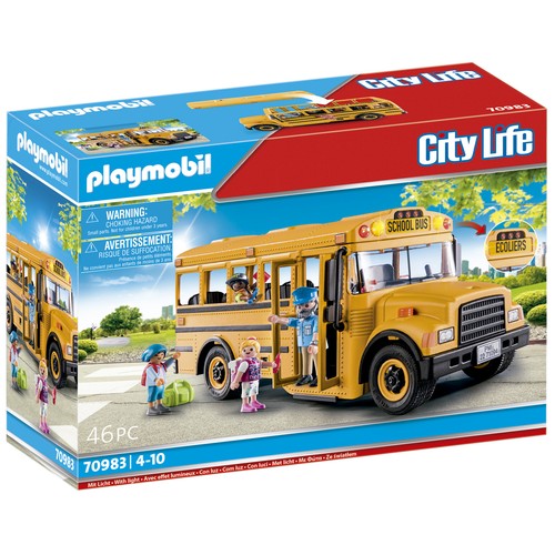 PLAYMOBIL City Life 70983 Autobús Escolar 46 Piezas +4 Años