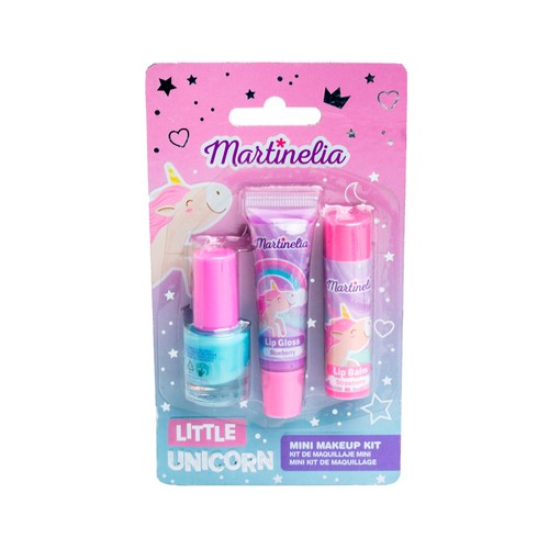 MARTINELIA Little unicorn Kit de maquillaje infantil (bálsamo, brillo de labios y pintauñas)