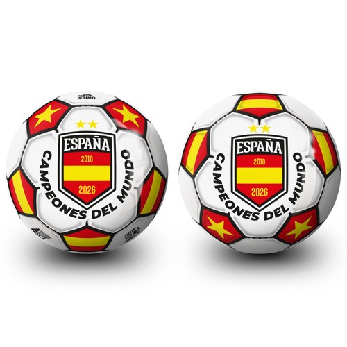 Balón de fútbol España campeona del Mundo. UNICE.